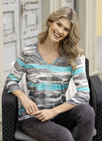 Shirt met zilverkleurige sierplaten 