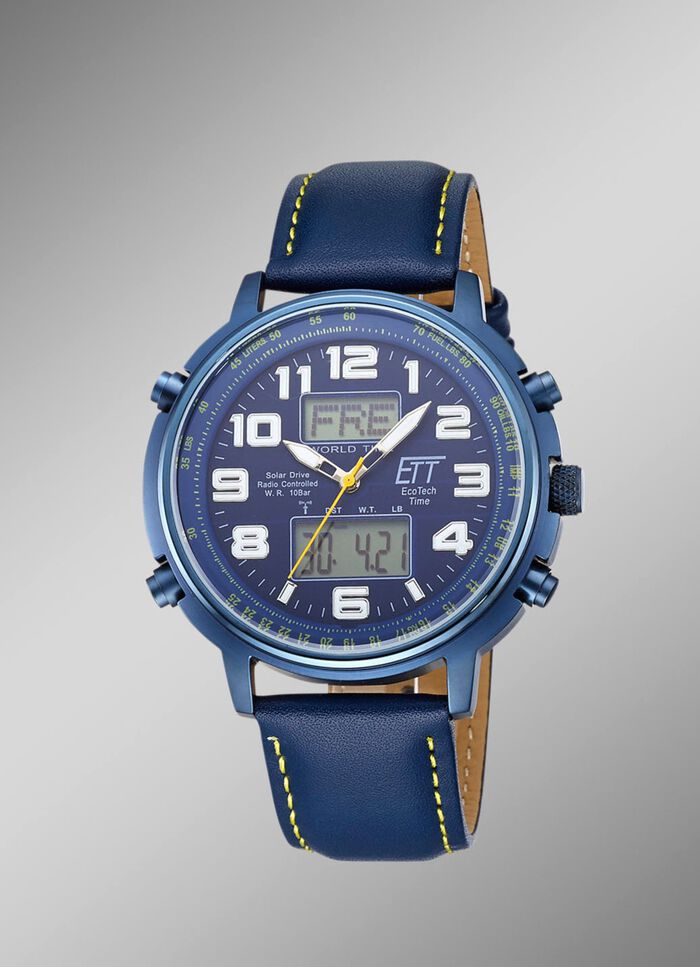 Radiogestuurd herenhorloge op zonne-energie 