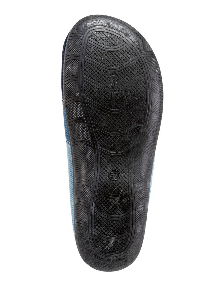 Laurina pantoffels gemaakt van katoendenim 