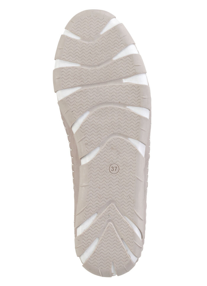 Gemini pantoffels met een subtiele kreukelstructuur en kleurrijke leren bloemen KIESEL