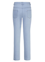 Jeans met mooie borduursels LICHTBLAUW