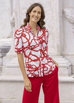 Blouse met overhemdkraag 