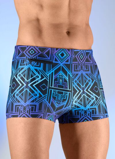 Boxy zwemshort met kleurrijk printdesign 