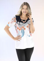 Shirt met briljant gekleurde inkjetprint 