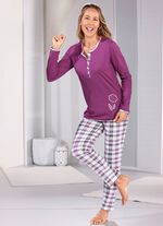 Tweepak pyjama, lange broek met elastische tailleband 