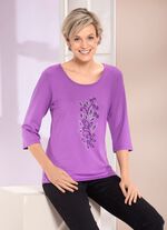 Shirt met strass steentjes in 2 kleuren PAARS