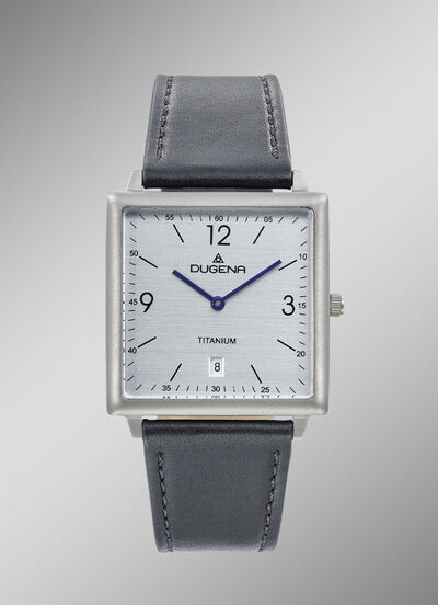 Dugena quartz herenhorloge met titanium kast 