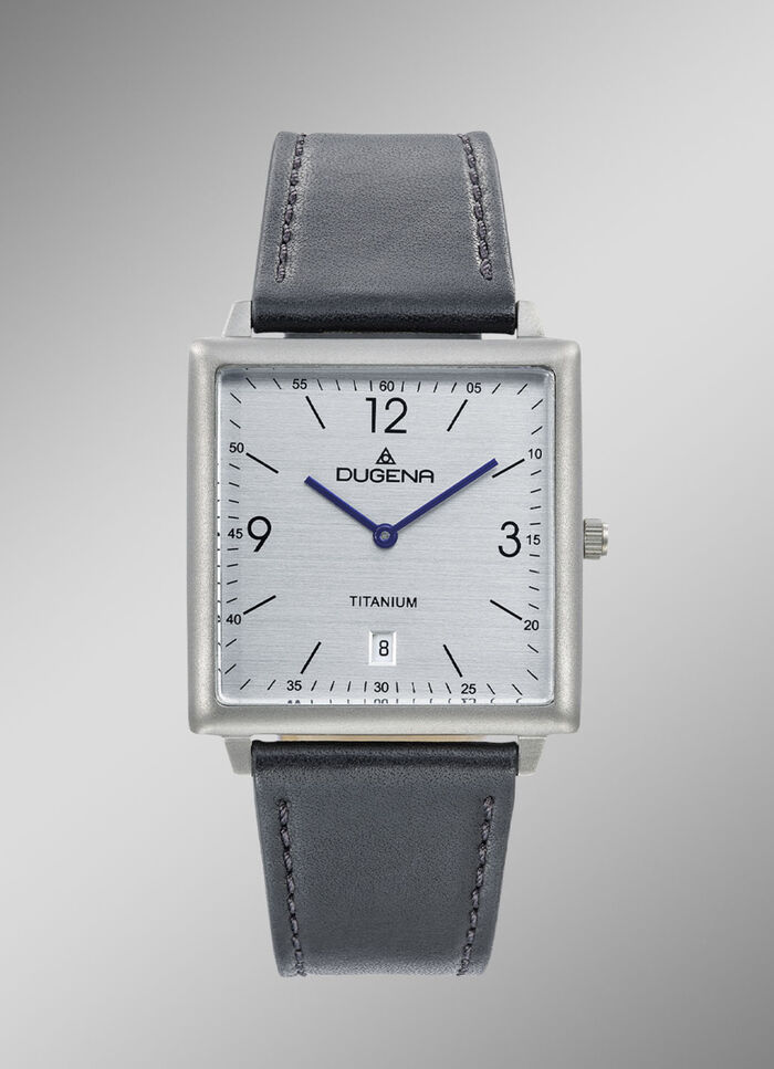 Dugena quartz herenhorloge met titanium kast 