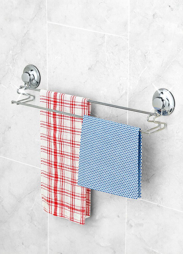 "EVERLOC" stofzuigsysteem, dubbel handdoekrek 