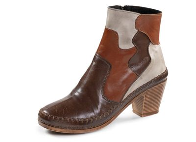 Gemini, modieuze dames enkellaarsjes, winterschoenen, breedte G, met rits 