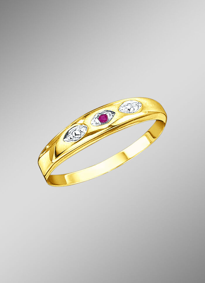 Damesring met robijn 