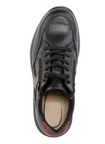Veterschoen van nappaleer met nubuckleren details SCHWARZ-BORDEAUX