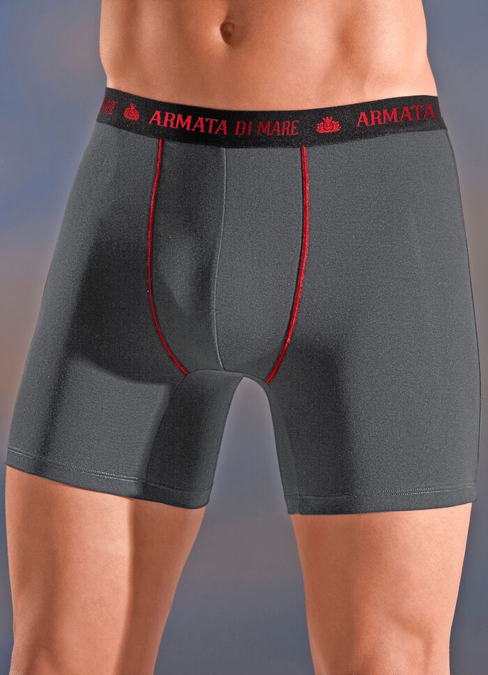 Vierpack boxershorts met contrasterende stiksels 