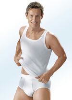 Pfeilring Vierpack Slips van fijne ribstof, wit 