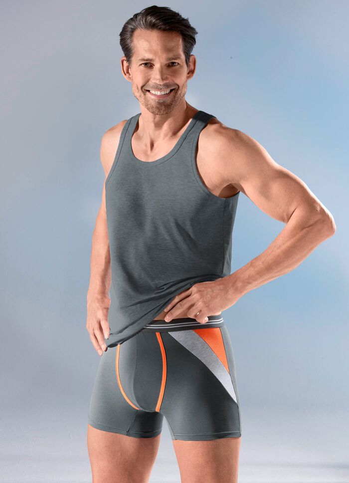 Set van vier broeken met gekleurde inzetstukken 