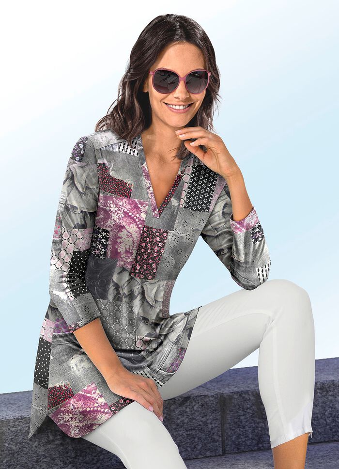 Shirttuniek met V-hals 