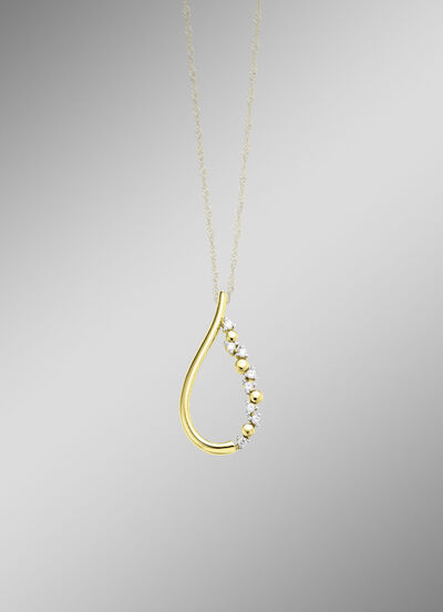 Elegante druppelhanger met synthetische zirkonia 