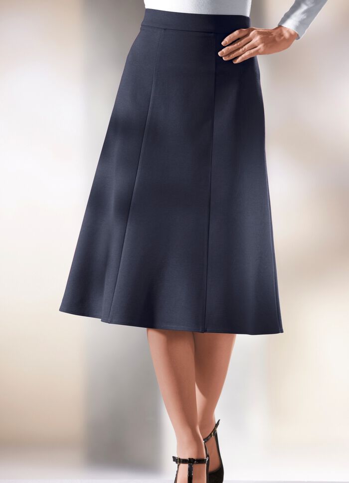 Comfortabele rok met 6 banen in 6 kleuren 