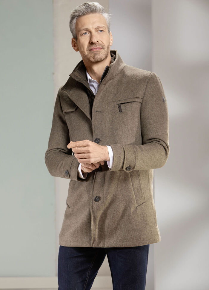 Jas in 2 kleuren LICHTBRUIN MOTIEF