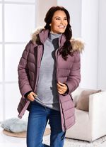 Lange functionele jas met afneembare capuchon 