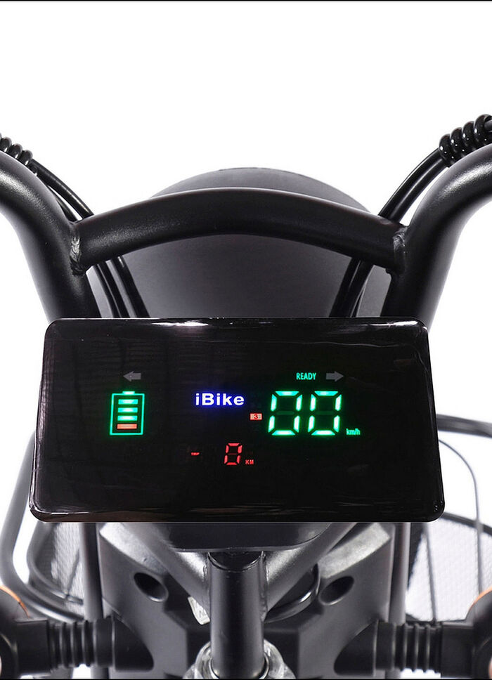 Driewielig elektrisch voertuig in de stijl van een compacte scooter ROOD