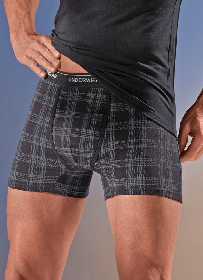 Driepack broeken met een geruit patroon 