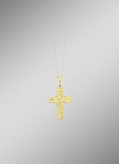 Gouden kruis hanger 