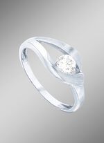 Betoverende damesring met synth. zirkonia 