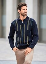 Sportieve polotrui met korte ritssluiting 