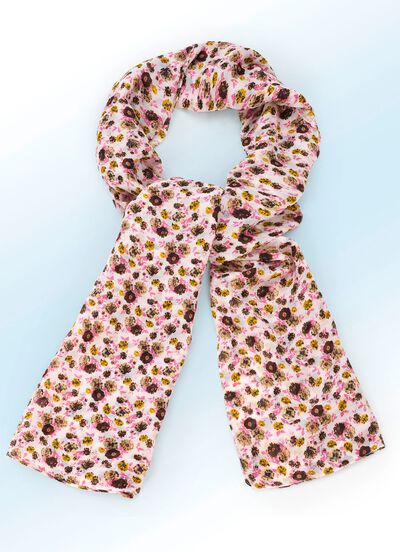 Sjaal met fantasiebloesemmotief 