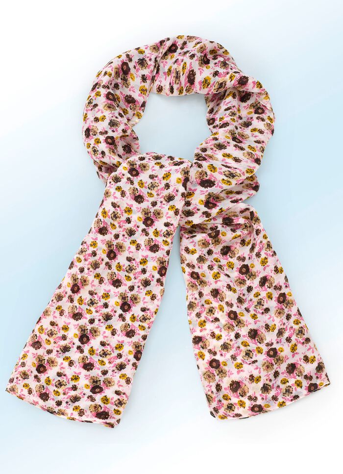 Sjaal met fantasiebloesemmotief 