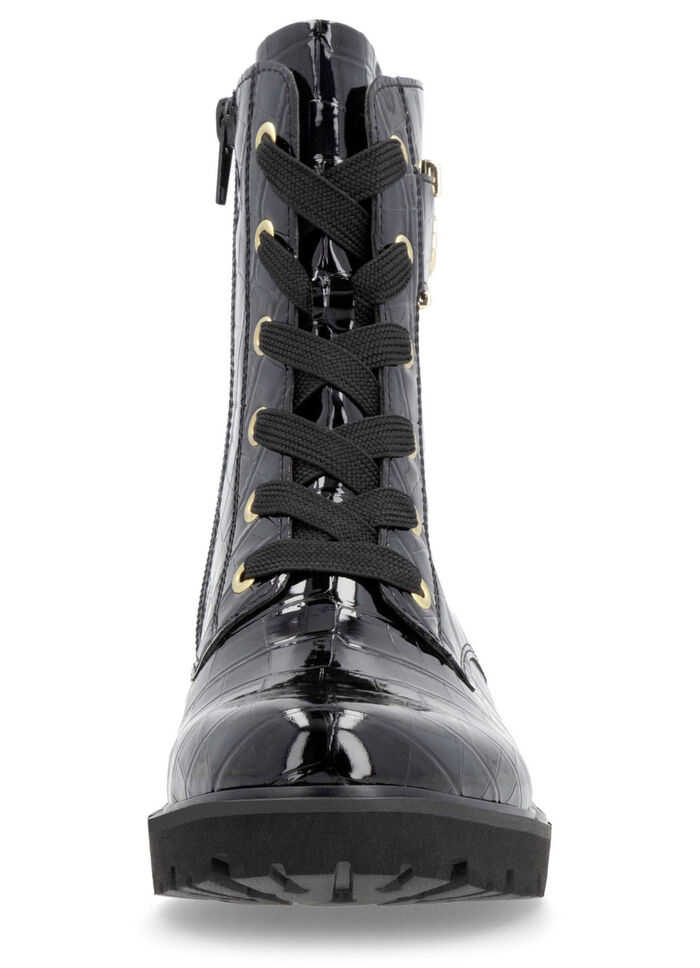Remonte, stijlvolle dames enkellaarsjes, winterschoenen, breedte G, met uitneembaar voetbed SCHWARZ-GOLD