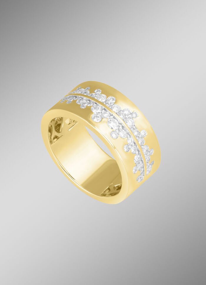 Elegante damesring met 49 diamanten 
