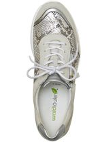 Waldl&auml;ufer, comfortabele dames veterschoenen, breedte H, met uitneembaar voetbed IJSGRIJS-ZILVER