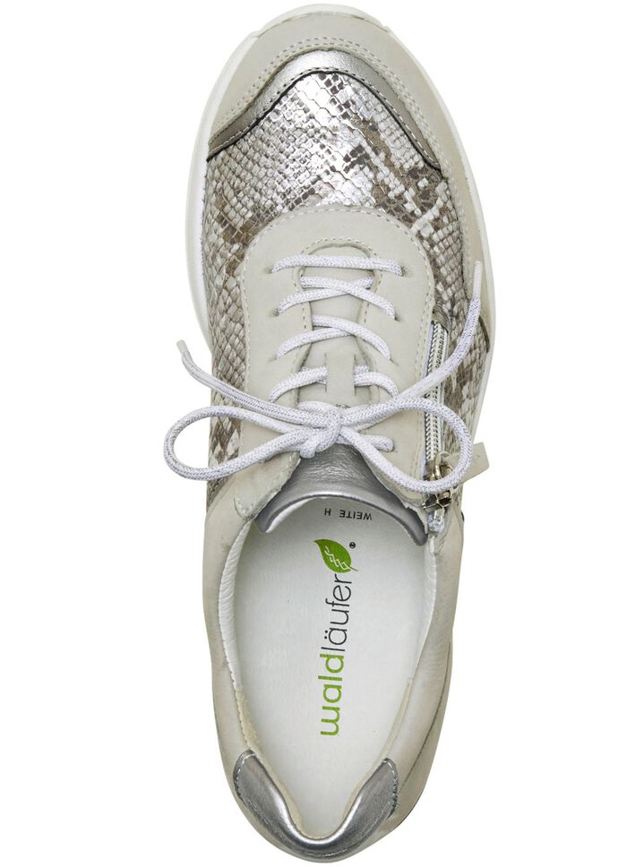 Waldl&auml;ufer, comfortabele dames veterschoenen, breedte H, met uitneembaar voetbed IJSGRIJS-ZILVER