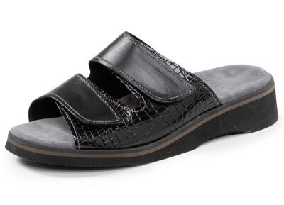 Comfortabele damesmuiltjes, breedte K, met klittenbandsluiting 