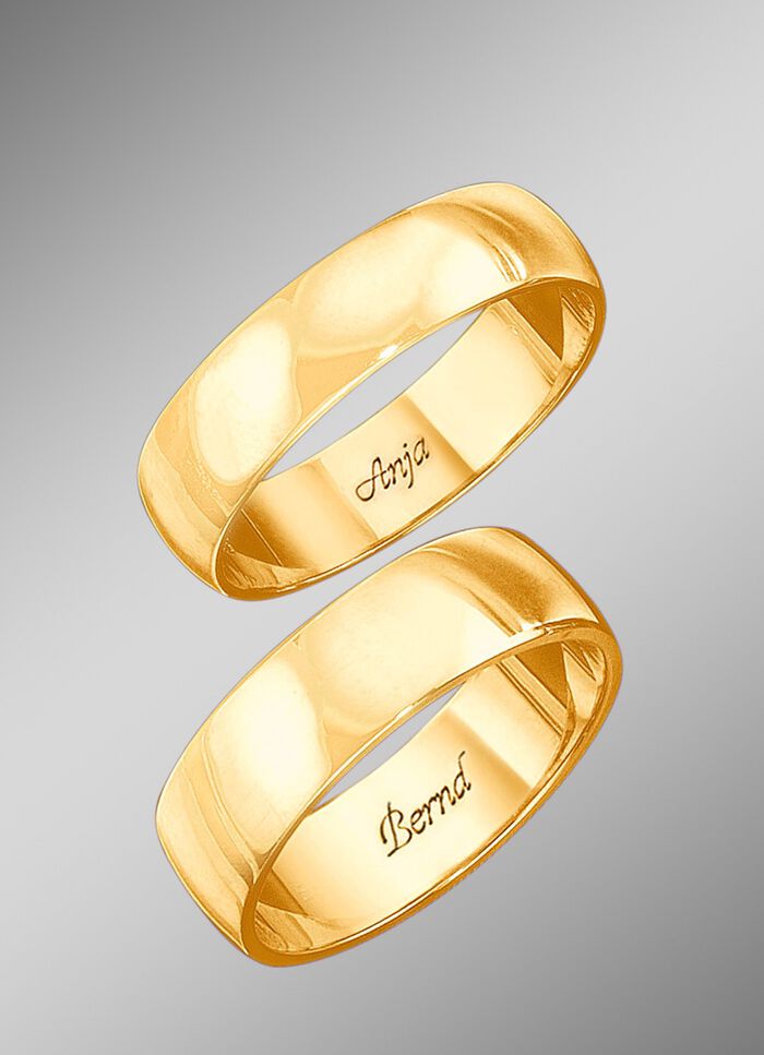 Zware, glanzende trouwring 