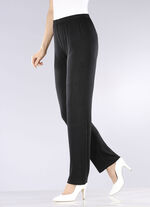 Broek met een nobele glans ZWART