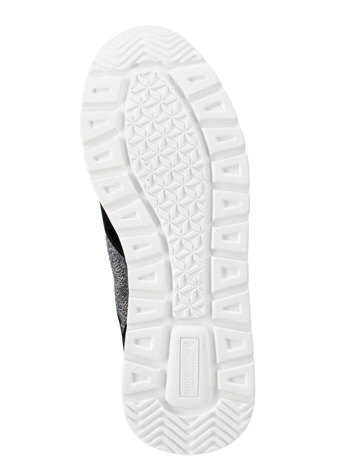 Ranger sneakers met kleurverloop, sprankelende strass steentjes ZWART-ZILVER