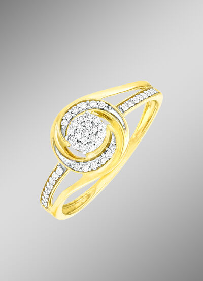 Hoogwaardige damesring met diamanten 