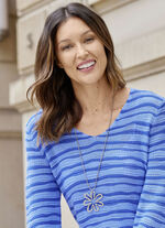 Slangenketting met bloemvormige hanger 