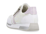 Sneakers van een interessante materiaalmix WIT-LICHT LILAC
