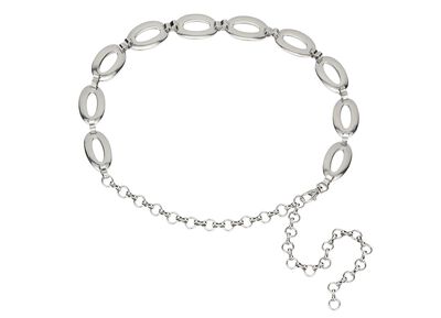 Modieuze dameskettingriem met drukknoop 