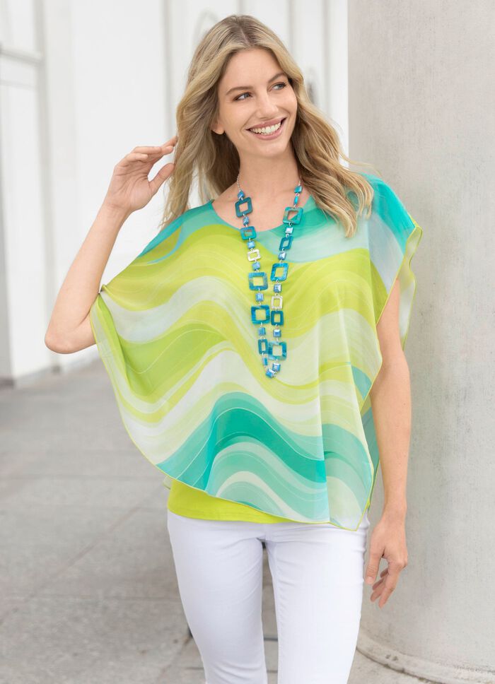 Chiffon poncho tuniek 