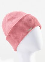 Seeberger, dameshoed, met geribbelde boord ROZE