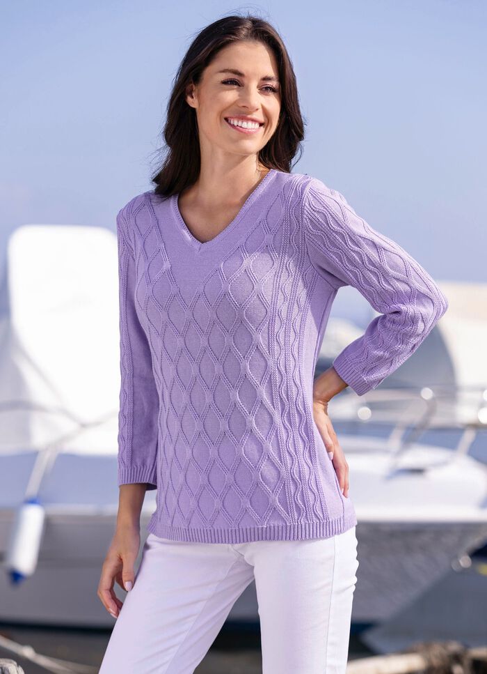 Trui met gestructureerd design 