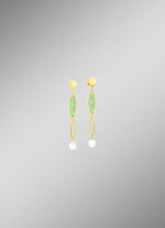 Sieradenset, 3-delig, van messing met kristalstenen 