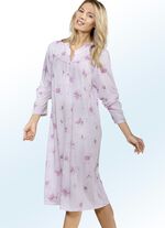 Twee-pack nachtjaponnen, lange mouwen met knoopsluiting 