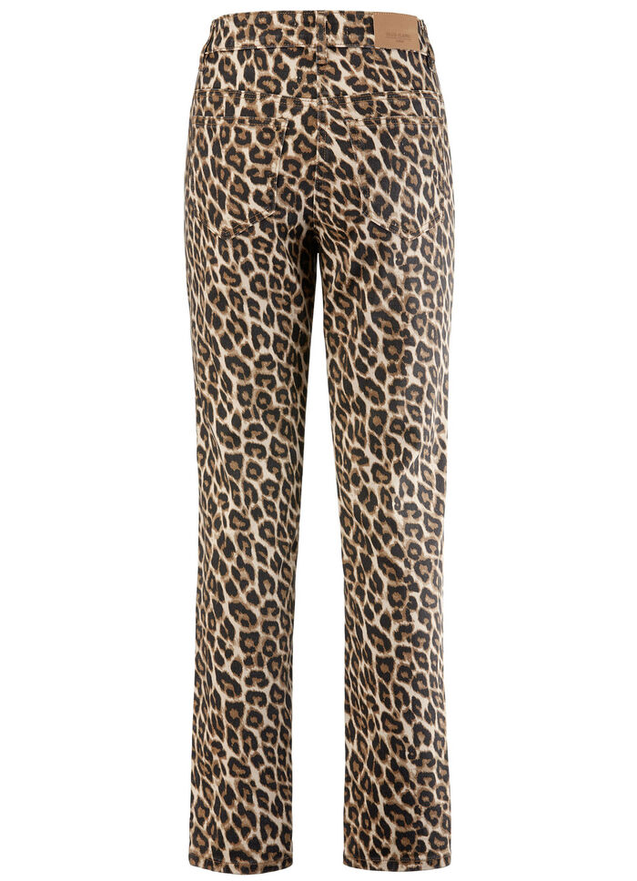 Broek in trendy luipaardprint BEIGE-ZWART-BRUIN