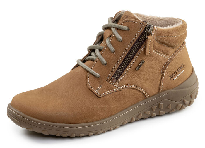 Josef Seibel, gevoerde dameslaarzen, winterschoenen, breedte G, met uitneembaar voetbed CAMEL